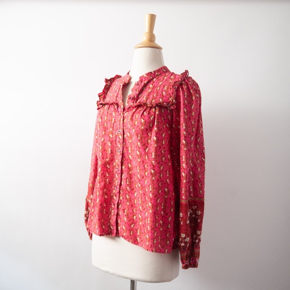 Joie Tops - Joie Western Ruffle Button Down Top | Cowgirl